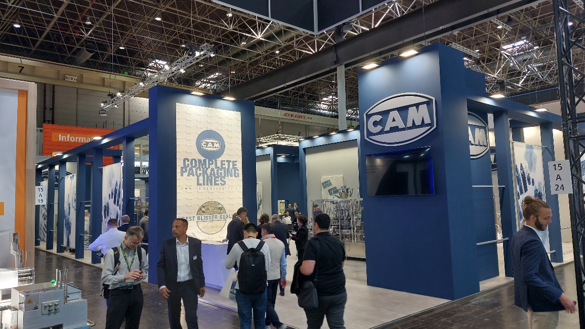 cam-interpack-stand Stand fieristico CAM partecipazione Interpack 2023 a Düsseldorf
